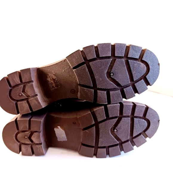 Brown Lug Sole Knee High Boots - Picture 6 of 6